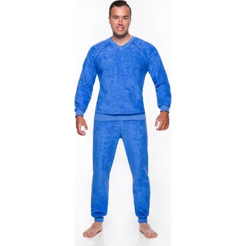 Pánské pyžamo Froté pyžamo se stahovacími lemy R 188 XXL SUTEX
