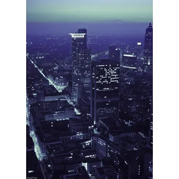 Obraz Plakát Panorama města za soumraku bez rámu 21 x 29,7 cm