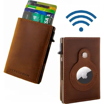 Peněženka MODERN MAN peněženka z pravé kůže hnědá - unisex