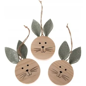 Vrták DŘEVĚNÝ ZAJÍČEK ZÁVĚS SADA 3KS 5,8cm