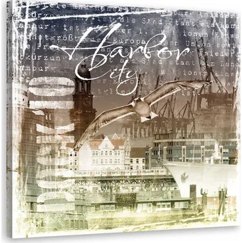 Obraz Obraz Přístav hnědá pohlednice - Andrea Haase 30x30