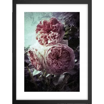 Obraz Obraz plakát v černém rámu do obýváku 30x40 květiny foto plakáty na zeď