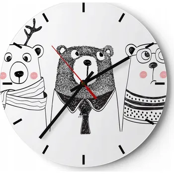 Hodiny Nástěnné hodiny do kuchyně 30x30 Pro děti Skleněné hodiny do obýváku Tiché