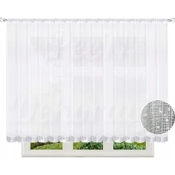 Záclona HOTOVÁ ZÁCLONA VOÁL 400x150 ZÁCLONY BÍLÁ ZIRKONY