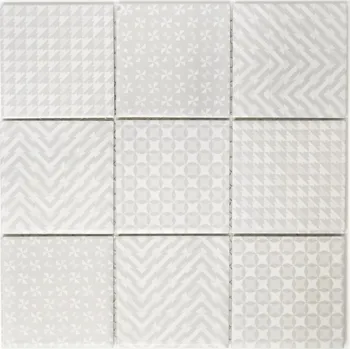 Keramická mozaika WzorcowniaStudio 29,8 x 29,8 cm, odstíny šedé a stříbrné