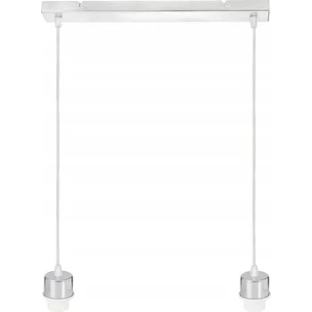 ZÁKLADNA pro ZÁVĚSNÉ STROPNÍ SVÍTIDLO CHROMOVÝ ZÁVĚS z KOVU pro 2 ŽÁROVKY E27 POD STÍNIDLO