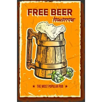 Obraz Cedule Beer - Free Beer Tomorrow