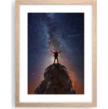 Obraz Obraz plakát v rámu světlý dub do obýváku 30x40 abstrakce plakáty na zeď