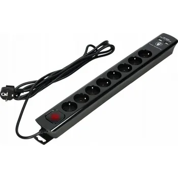 Napájecí kabel Prodlužovací Kabel kabel Orno s přepěťovou ochranou 3 m, 8 ks černý