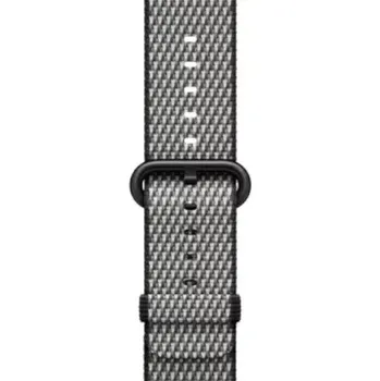 Řemínek na hodinky Řemínek pro Apple Watch Tkaný Nylon Černý 38mm