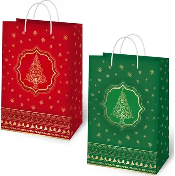 Dárková taška Vánoční dekorativní Dárková Taška Santa Mikuláš 33x22 cm Delta Graphix