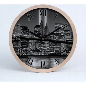 Hodiny Dřevěné nástěnné hodiny manhattan jork fi 25