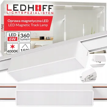 Lineární reflektor LED svítidlo na magnetickou lištu 6W BÍLÁ 4000K výkonné svítidlo