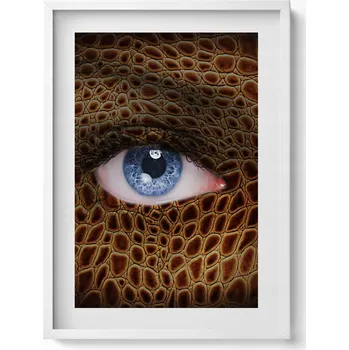 Obraz Nástěnný obraz v rámu s grafikou Ženské kočičí oko a panterový vzor 50x70 cm