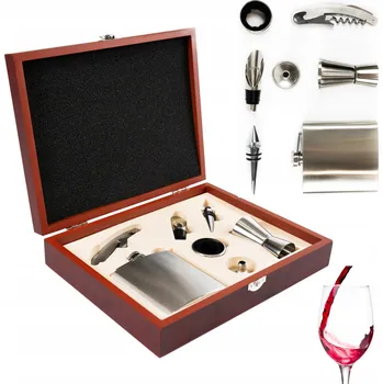 Otvírák Dárková sada na víno Placatka VÝVRTKA Otvírák