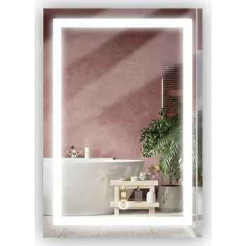 Zrcadlo ZRCADLO KOUPELNOVÉ LED 80x90 DOTYKOVÝ SPÍNAČ