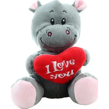 plyšák Plyš divoké zvířátko se srdíčkem 14 cm