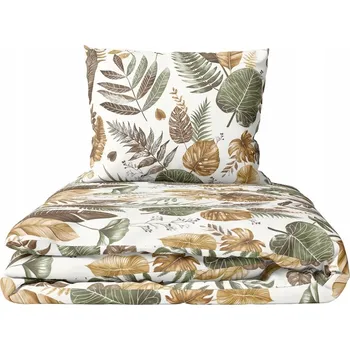 Povlečení Povlečení 140x200 + 1x70x80 cm, 140 g/m2, 100% BAVLNA, kapradina Ecru