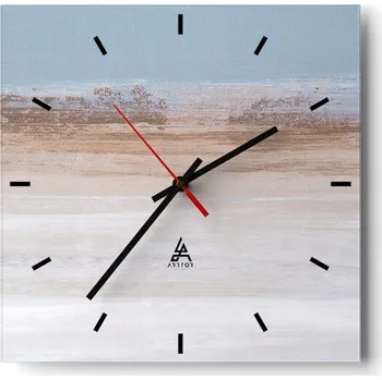 Hodiny Velké nástěnné hodiny 40x40 cm Umělecké skleněné hodiny Čtvercové Tiché