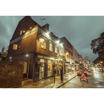 Obraz Plakát Pub King Arms v Greenwich bez rámu 66,5 x 46,5 cm