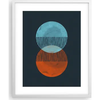 Obraz Obraz plakát na zeď v bílém rámu 40x50 abstrakce plakáty do obýváku