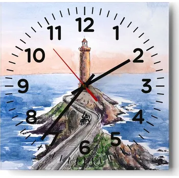 Hodiny Nástěnné hodiny do obýváku 40x40 Lucerna Bezhlučné hodiny na skle Tiché