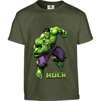 Pánská móda Tričko The Incredible Hulk Druh: Dětské, Barva: Khaki, Velikost: 122-S