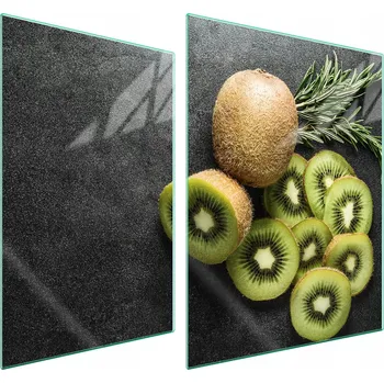 Obraz SKLENĚNÁ OCHRANNÁ DESKA NA SPORÁK 70x52 KIWI TVRZENÉ SKLO