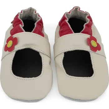 Capáčky CAROZOO Kožené capáčky s koženou podrážkou bílé sandálky 2-3 roky Bílá 24,5 6784_2