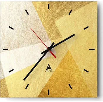 Hodiny Nástěnné hodiny do kuchyně 30x30 Světlé Stylové Hodiny na skle Loft Tiché