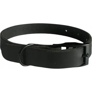 Obojek pro psa OBROŽEK PRO PSA MĚKKÝ KOŽENÝ ČERNÝ RUČNĚ VYROBENÝ SILNÝ ODOLNÝ M
