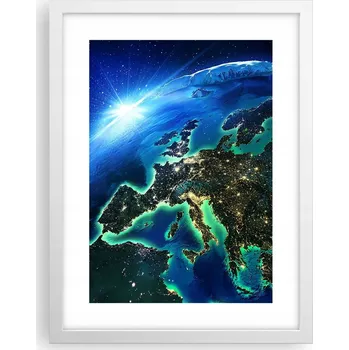 Obraz Obraz plakát v bílém rámu do obýváku 30x40 kosmos foto plakáty na zeď