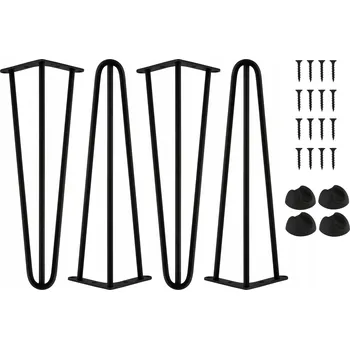 Obraz 4 x Kovové nohy Hairpin legs 43 cm průměr 10 mm