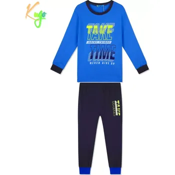 Chlapecké pyžamo Dětské pažamo KUGO MP1341 modré-tm.modré vel.152,164