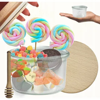 Sklenice Sklenice WECK dřevěné víko, náplň zavařovací sklenice 200 Ml MOLD