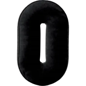 Polštář YellowTipi Polštář Číslice 0, hluboká černá