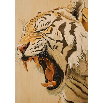 Plakát Plakát Majestátní Řev Tygra bez rámu 67,5 x 95 cm