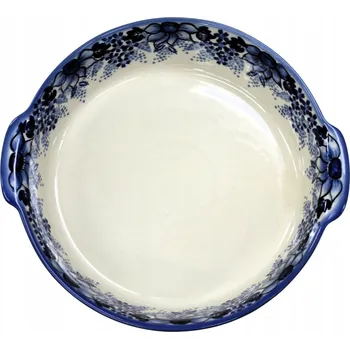 Keramická mísa kulatý s uchy, keramika Bolesławiec