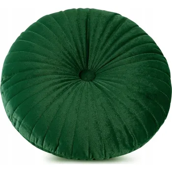 Polštář Dekorační povlak polštář VELVET 40 Eurofirany tmavě zelený kulatý