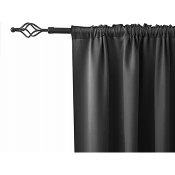 Obraz HOTOVÝ ZÁVĚS NA PÁSCE 140x250 MATNÝ HLADKÝ ČERNÝ