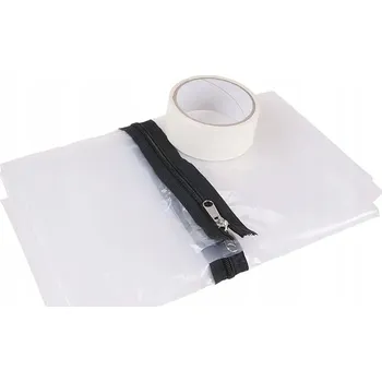 Krycí plachta Euro Nářadí Fólie na dveře se zipem, 1,2 x 2,2 m, 100 μm