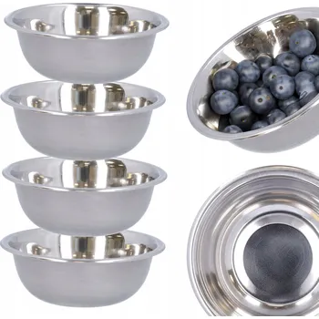 Misky na pochutiny, omáčky a dipy, nerezové, servírovací, 4 ks