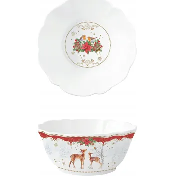 MISKA SALÁTOVÁ MÍSA porcelánová VÁNOČNÍ 20 cm