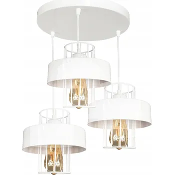 Lustr STROPNÍ SVÍTIDLO LOFT 3 BÍLÝ LED ZÁVĚSNÝ LUSTRY NAD STŮL