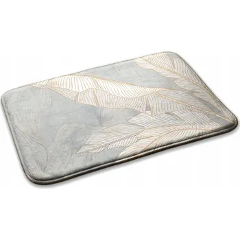 Obraz Moderní dekorativní kobereček do obývacího pokoje a ložnice Listy na pozadí 75x45 cm