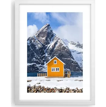 Obraz Obraz plakát v bílém rámu do obýváku 30x40 zima foto plakáty na zeď