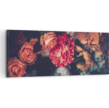 Obraz Foto obraz na plátně canvas 100x40 květiny obývací pokoj ložnice na zeď velký