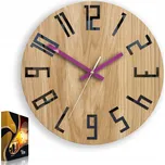 Nástěnné hodiny ModernClock hnědé 33,5 cm