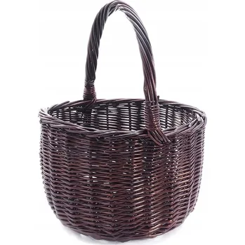 Nákupní košík Proutěný nákupní košík / Košík na houby Barvený Boler Wenge Rozměry: Průměr: 30 cm, Výška: 35 cm