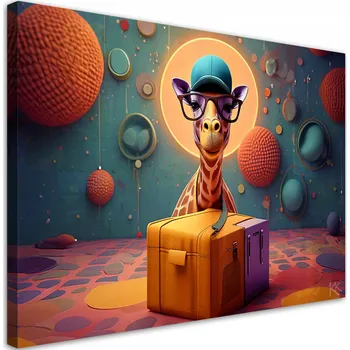 Obraz OBRAZ DO LOŽNICE NA ZEĎ ABSTRAKTNÍ ŽIRAFA 60x40